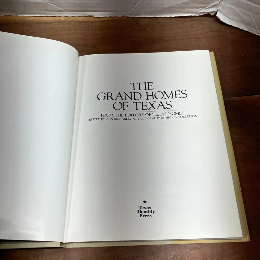 Grand Homes of Texas Ann Richardson 1982 Illustrated Architecture Texas Monthly